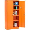 Global Equipment Emergency Preparedness Cabinet, 36"Wx18"Dx78"H, Orange, Assembled 603599OR